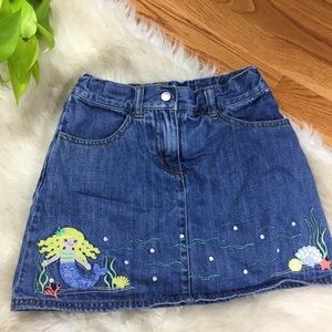 🎈last chance!🎈Mermaid Embroidered Skirt with Shorts Girls 9